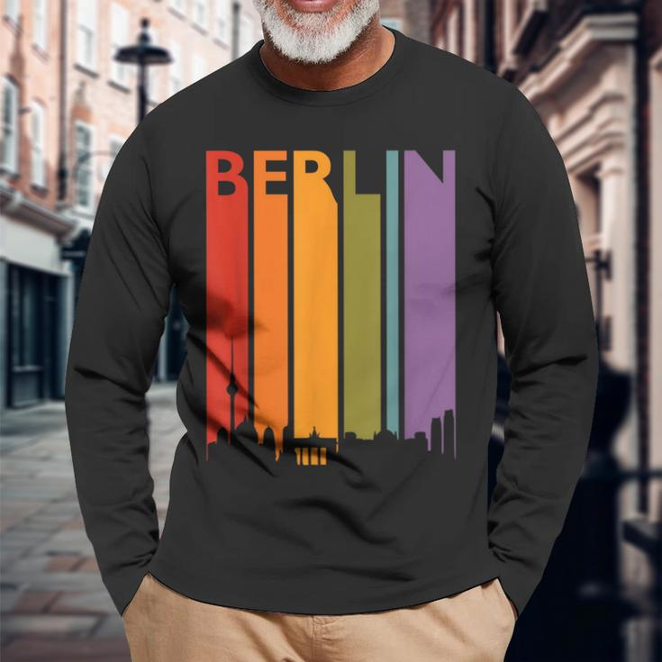 Berlin Skyline Retro Souvenir Vintage Berlin Langarmshirts Geschenke für alte Männer
