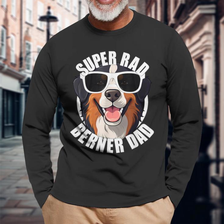 Bernese Mountain Dog Berner Dad Super Rad Puppy Dog Long Sleeve T-Shirt Gifts for Old Men