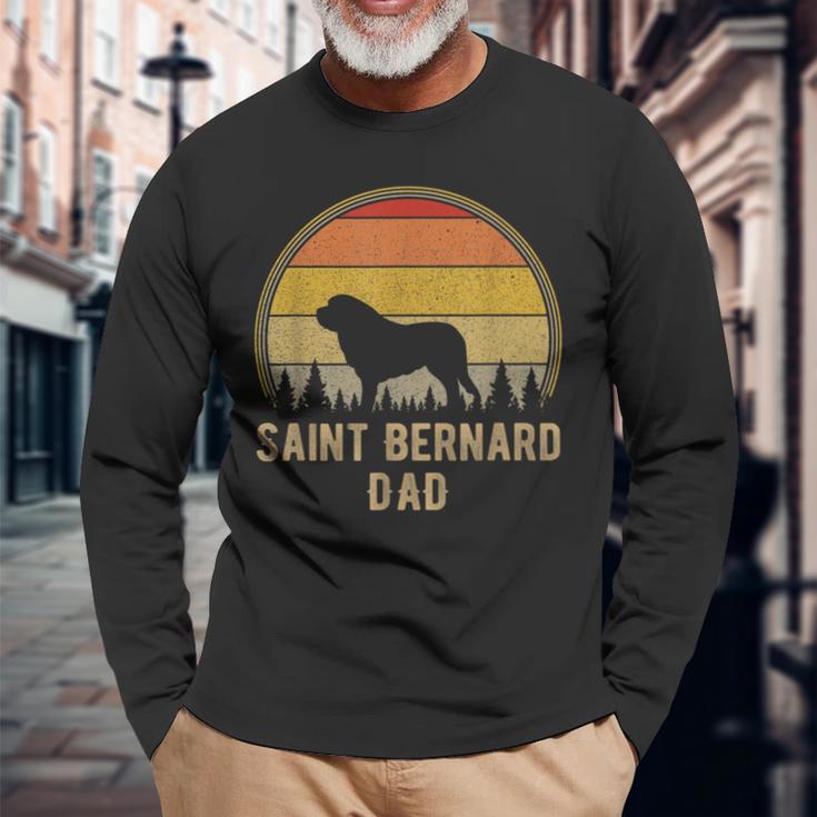 Bernhardiner Hund Papaintage Bernhardiner Liebhaber Langarmshirts Geschenke für alte Männer