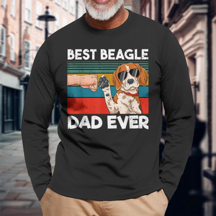 Best Beagle Dad Ever Best Beagle Dogs Dadintage Langarmshirts Geschenke für alte Männer