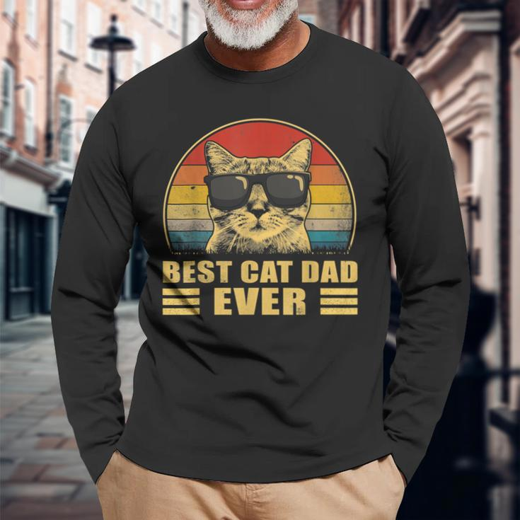 Best Cat Dad Ever Father's Day Father Cat Daddy For Men Long Sleeve T-Shirt Gifts for Old Men