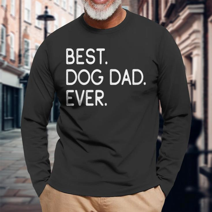 Best Dog Dad Ever Dog Owners Langarmshirts Geschenke für alte Männer