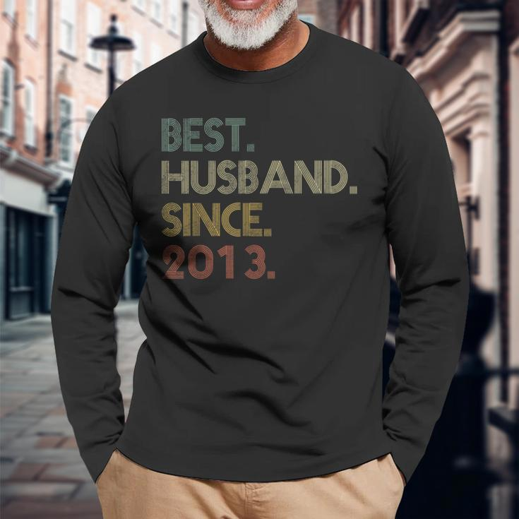 Best Husband Since 2013 Epic Couple 11Th Wedding Anniversary Long Sleeve T-Shirt Gifts for Old Men