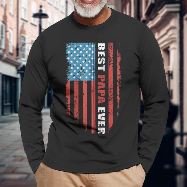 Beste Papa Jemals Süßeste Amerikanische Flagge Kapuzenjacke Langarmshirts Geschenke für alte Männer