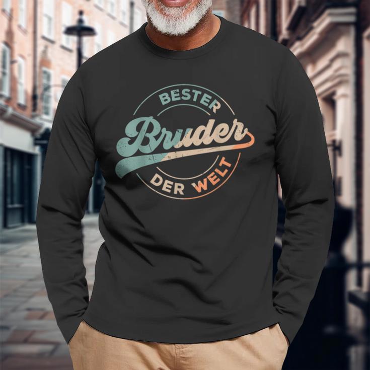 Bester Bruder Der Welt Retro Father's Day Brotherintage S Langarmshirts Geschenke für alte Männer