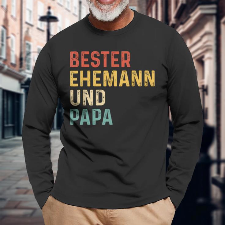 Bester Ehemann Und Papa Der Welt Langarmshirts Geschenke für alte Männer