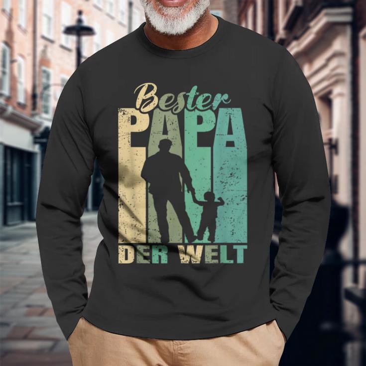 Bester Papa Der Welt 1 Child Husband Papa Langarmshirts Geschenke für alte Männer