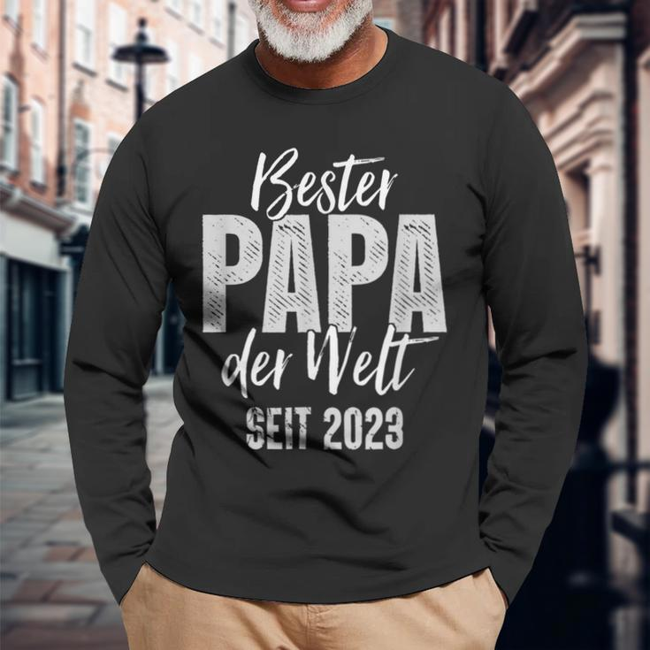 Bester Papa Der Welt Since 2023 Langarmshirts Geschenke für alte Männer