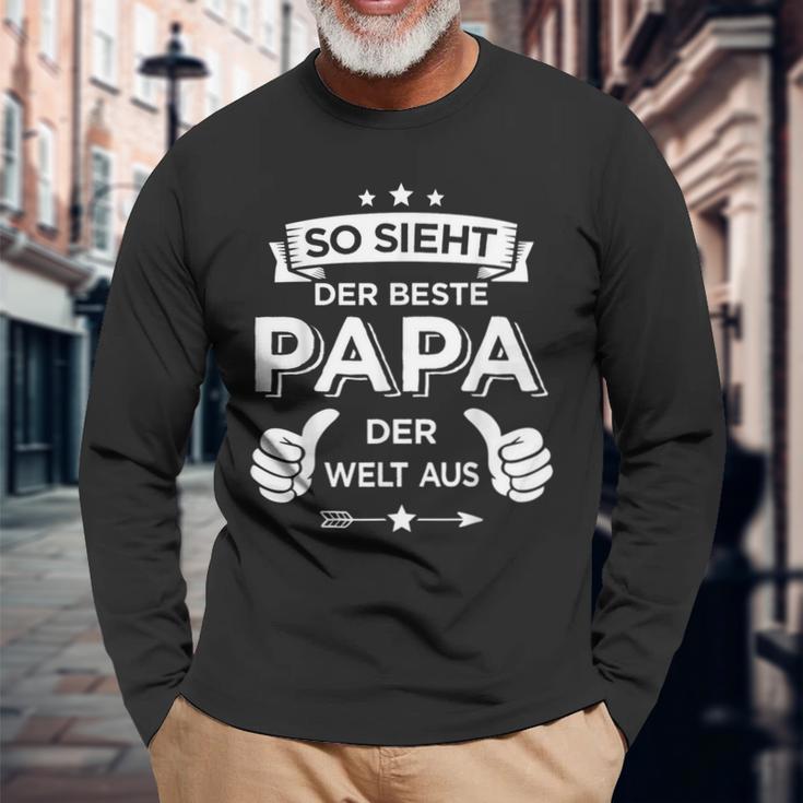 Bester Papa Der Welt Fürater Zumatertag Oder Weihnachten Langarmshirts Geschenke für alte Männer