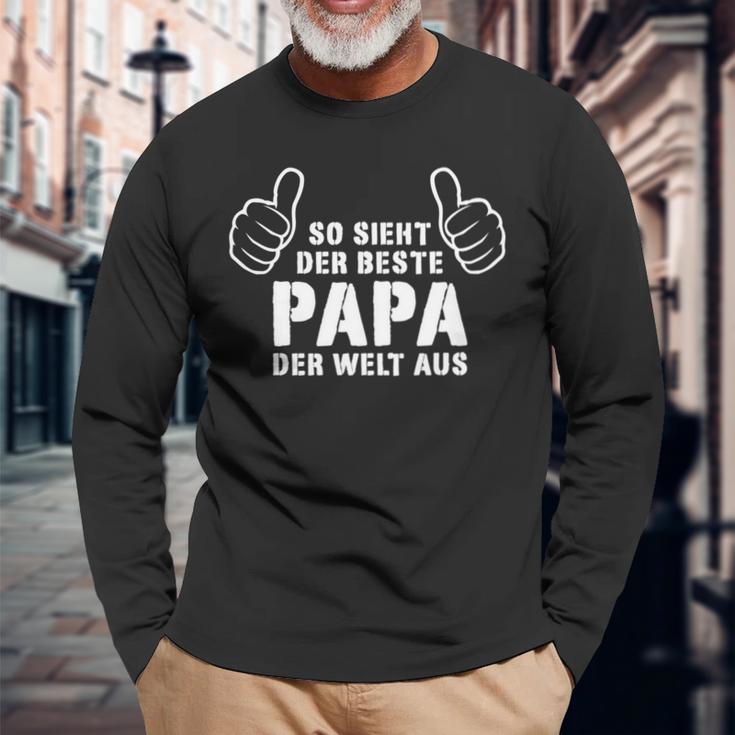 Bester Papa Der Welt Father's Day Ideas Dad Langarmshirts Geschenke für alte Männer