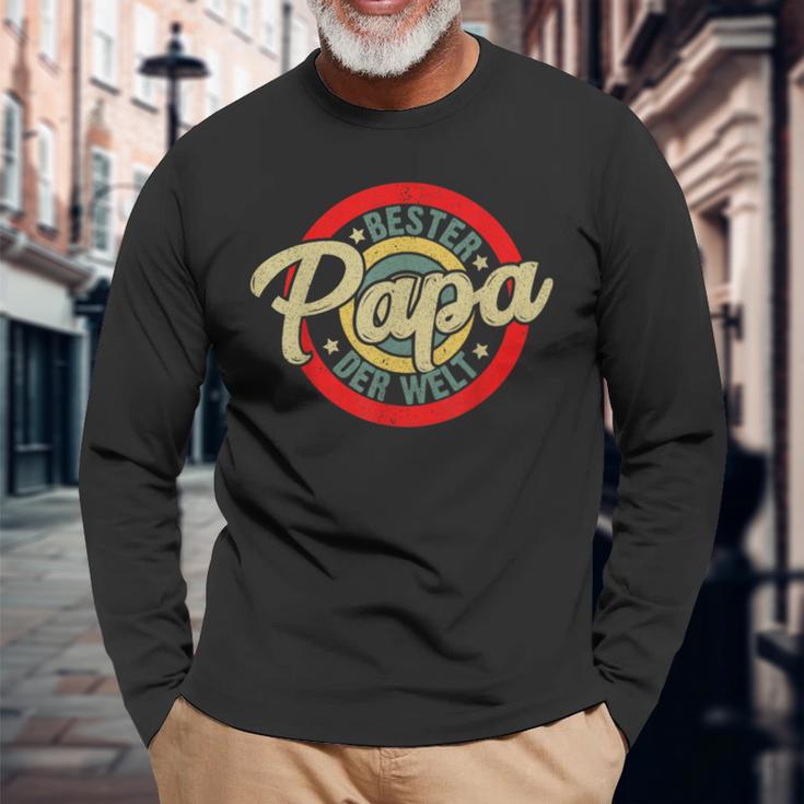 Bester Papa Der Welt Retro Father's Day Stepdad Langarmshirts Geschenke für alte Männer