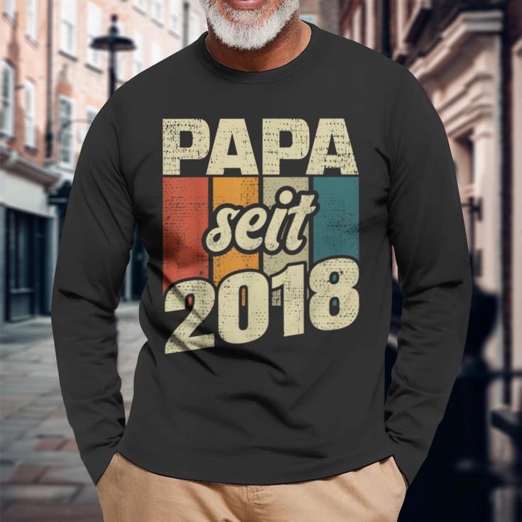 Bester Papa Seit 2018 German Langarmshirts Geschenke für alte Männer