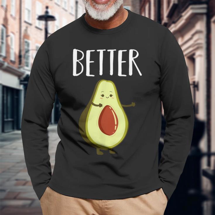 Better Half Avocado Matching Couple Valentine's Day Wedding Long Sleeve T-Shirt Gifts for Old Men