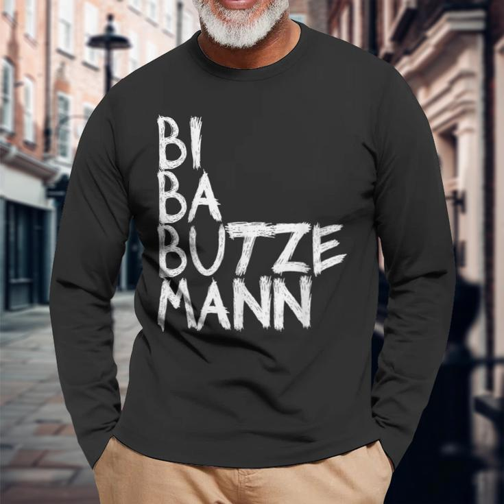 Biba Butzemann Schwarzes Langarmshirts, Graffiti-Schrift Design Geschenke für alte Männer