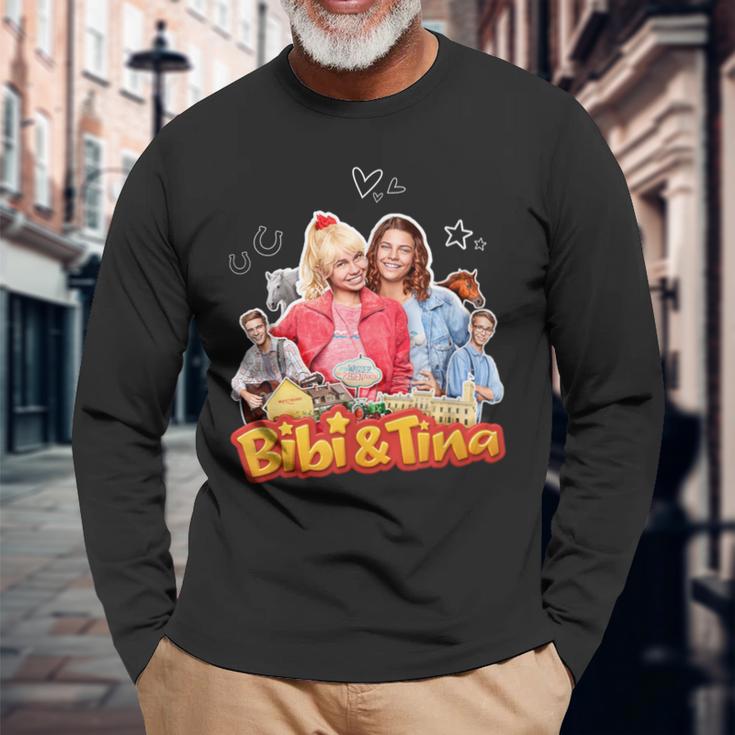 Bibi & Tina Collage Langarmshirts Geschenke für alte Männer