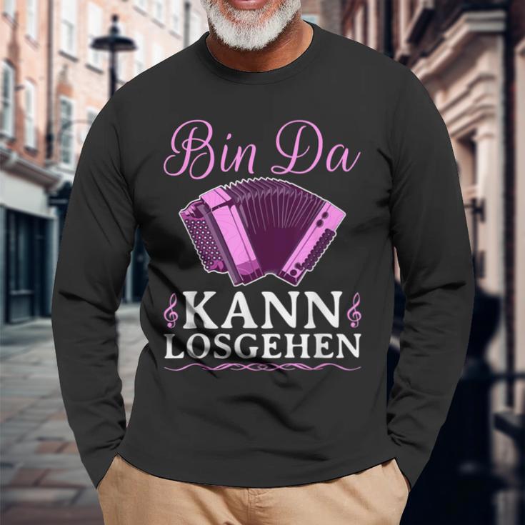 Bin Da Kann Losgehen Styrian Harmonica Squeeze S Langarmshirts Geschenke für alte Männer