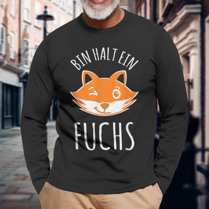 Bin Halt Ein Fuchs Clever Foxes Forester Hunter Langarmshirts Geschenke für alte Männer