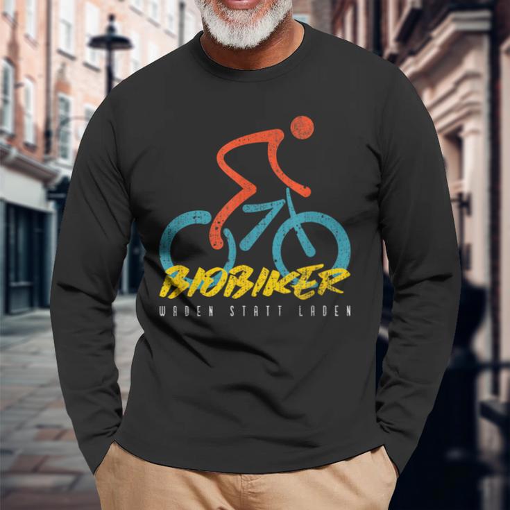 Biobiker Waden Statt LadenGegen E-Bike Bicycle Mtb Cycling Langarmshirts Geschenke für alte Männer