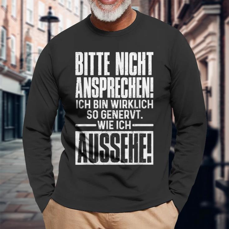 Bitte Nicht Anspeen German Ich Bin Relich So Genervt Langarmshirts Geschenke für alte Männer