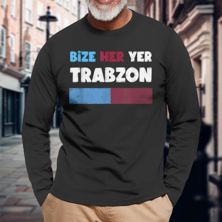 Bize Her Yer Trabzon Hediye Langarmshirts Geschenke für alte Männer