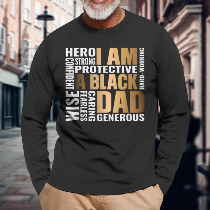 Black Father King Fathers Day Dad Matter Husband Dope Leader Long Sleeve T-Shirt Gifts for Old Men