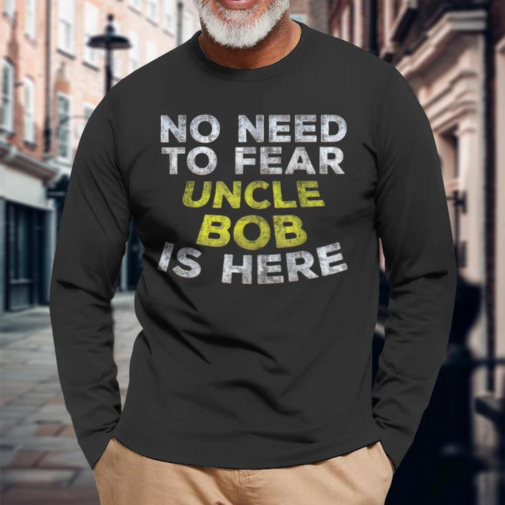 Bob Uncle Family Graphic Name Text Long Sleeve T-Shirt Gifts for Old Men
