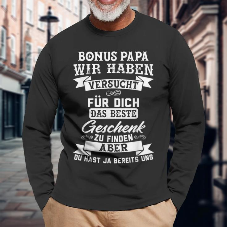 Bonus Papa Wir Haben Vertrcht Stepfather Langarmshirts Geschenke für alte Männer
