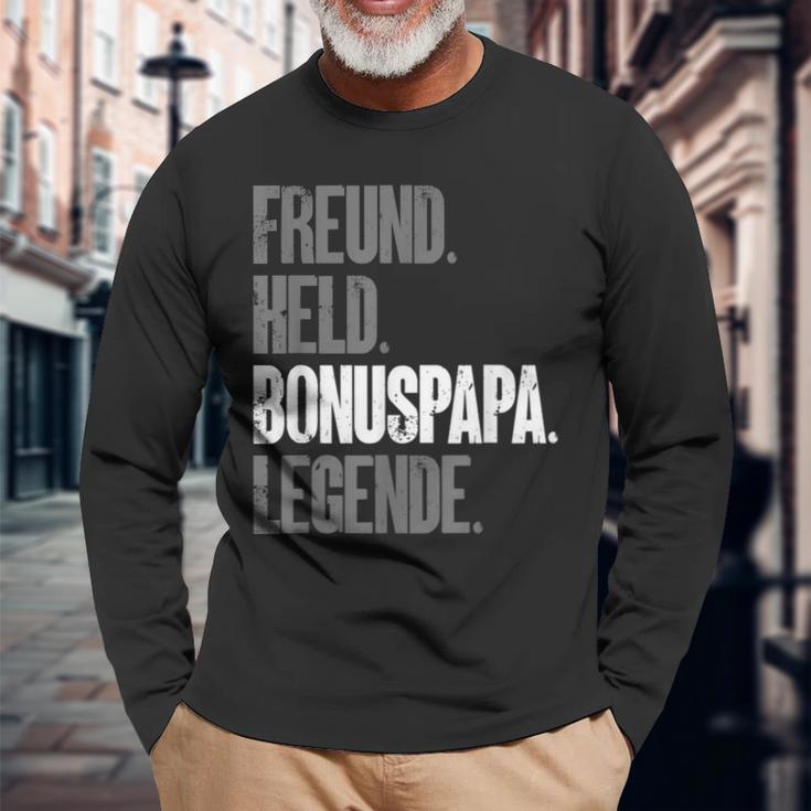 Bonuspapa Bester Stiefpapa Stiefvater Bonus Papa Langarmshirts Geschenke für alte Männer