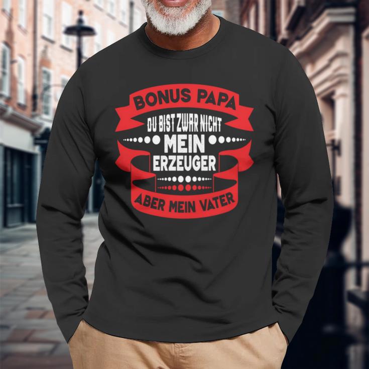 Bonuspapa Step Dad Bonus Dad Langarmshirts Geschenke für alte Männer