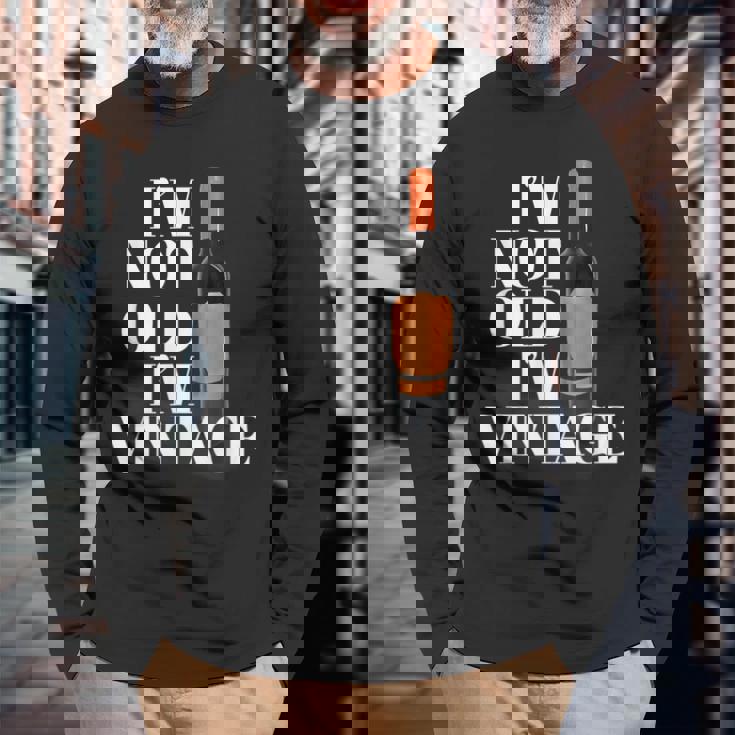 Botella Deino Clásica Divertida Con Texto I Not Old I'mintage Camiseta de manga larga Regalos para ancianos