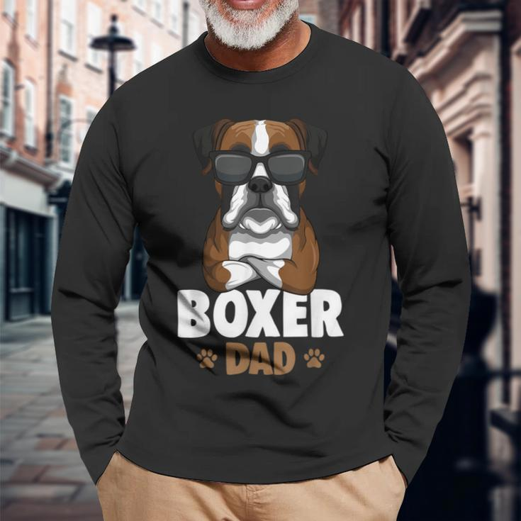 Boxer Papa Dog Langarmshirts Geschenke für alte Männer