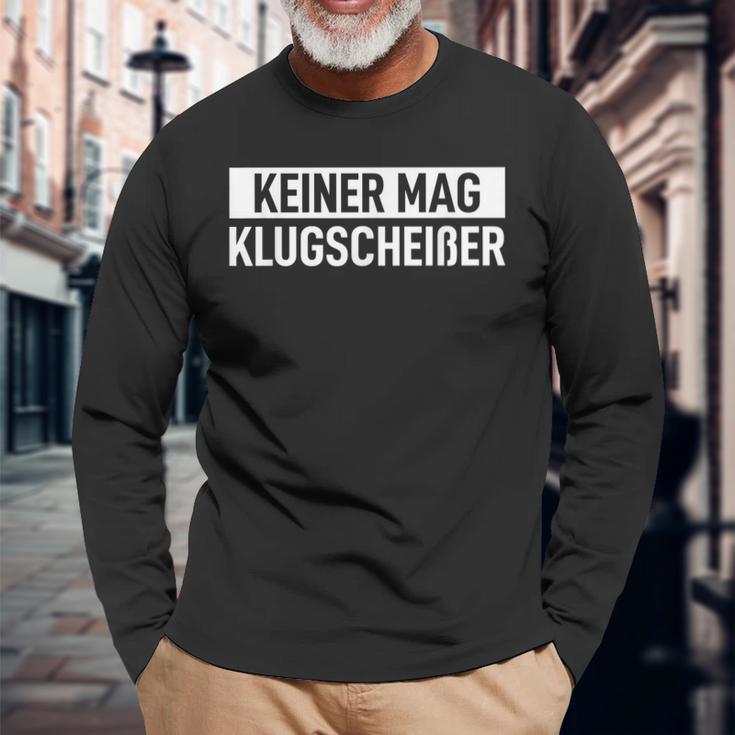 Boys' Keiner Mag Klugscheißer Langarmshirts Geschenke für alte Männer