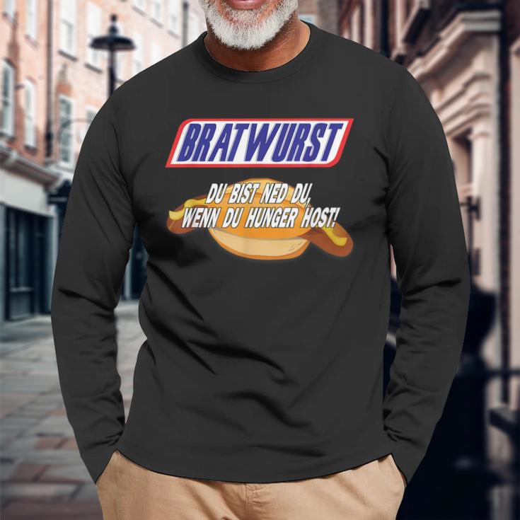 Bratwurst Du Bist Ned Du Wenn Du Hunger Langarmshirts Geschenke für alte Männer