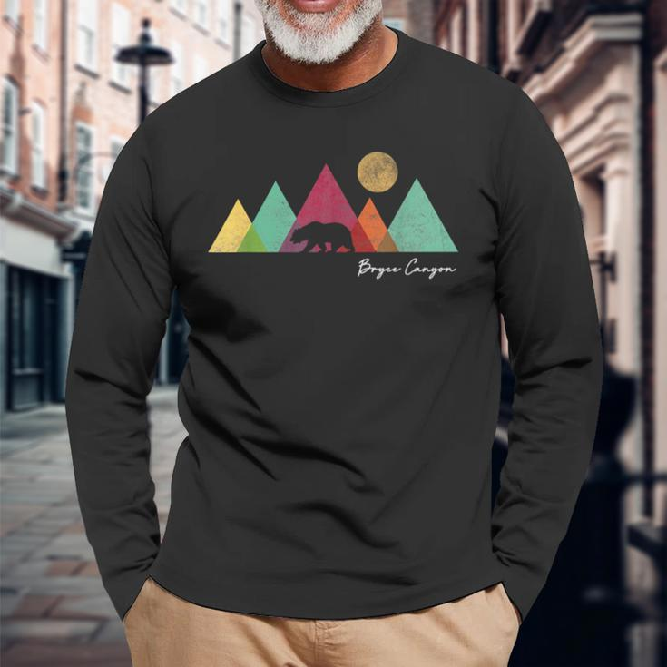 Bryce Canyon National Park Colorful Bear Mountains Long Sleeve T-Shirt Gifts for Old Men
