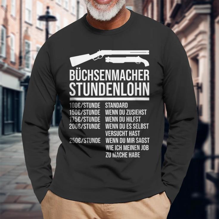 Büchsenmacher Stundenlohn Saying S Langarmshirts Geschenke für alte Männer