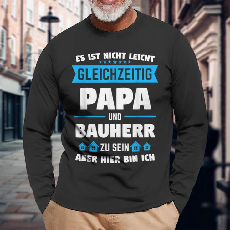 Builder Dad Builder Housewarming Langarmshirts Geschenke für alte Männer