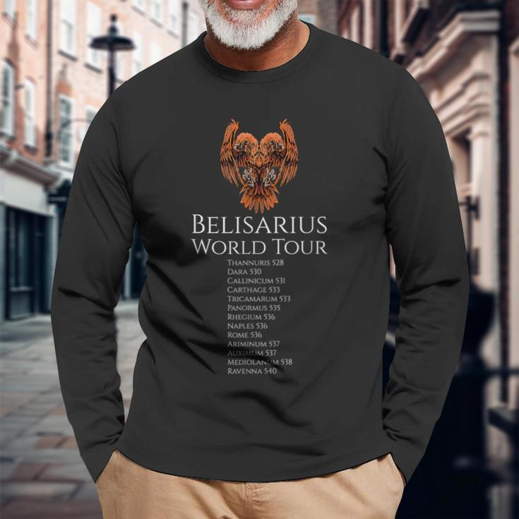 Byzantine History Belisarius World Tour Medieval Roman Long Sleeve T-Shirt Gifts for Old Men