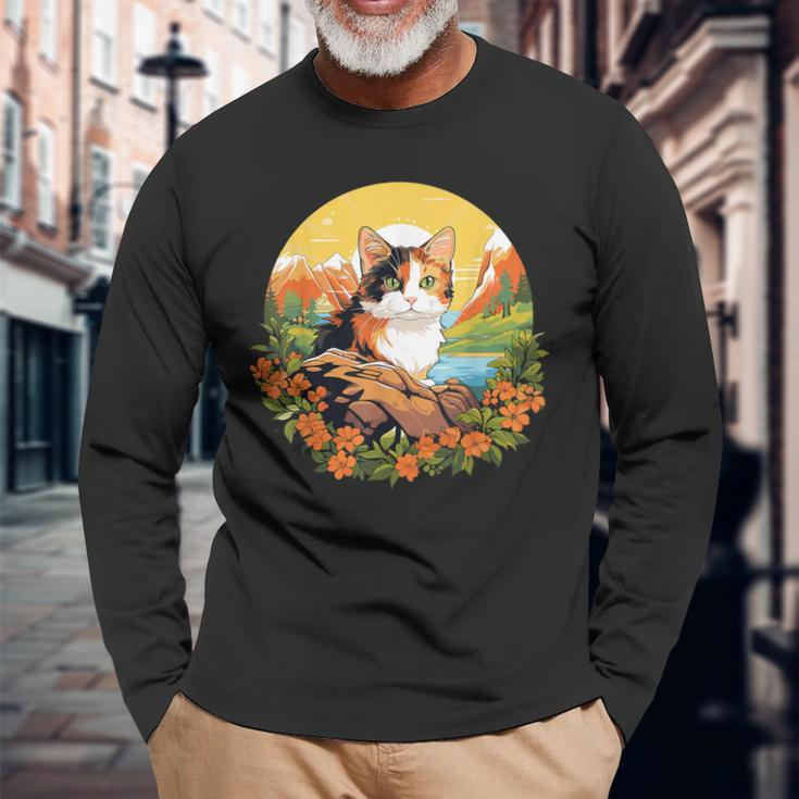 Calico Cats Calico Cat Long Sleeve T-Shirt Gifts for Old Men