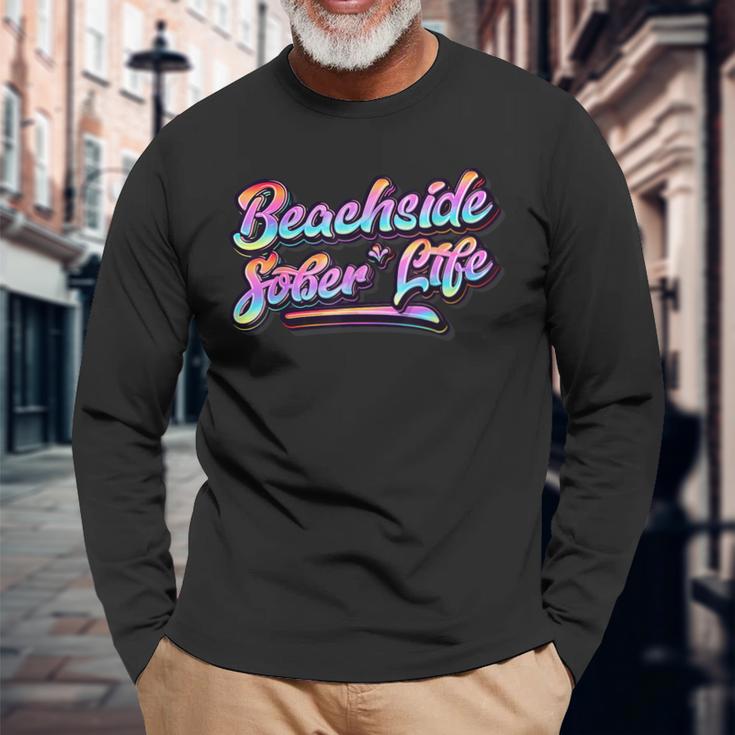 California Sober Recovery Legal Implications Retro Style Long Sleeve T-Shirt Gifts for Old Men