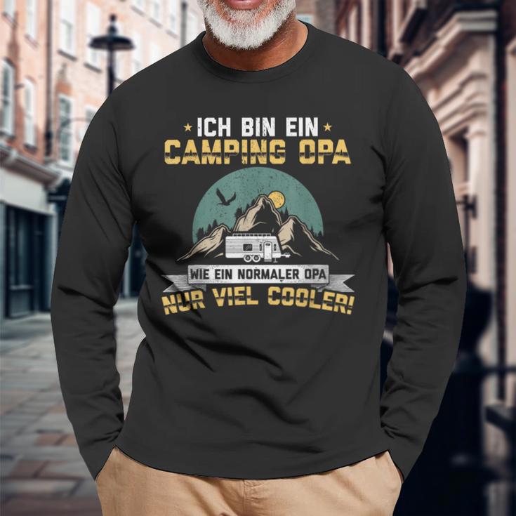 Camper Grandpa Camping Camper Caravan Langarmshirts Geschenke für alte Männer