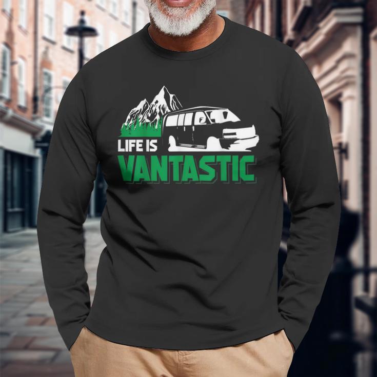 Camperan Buslife Caravan Camping Camper Bus Langarmshirts Geschenke für alte Männer