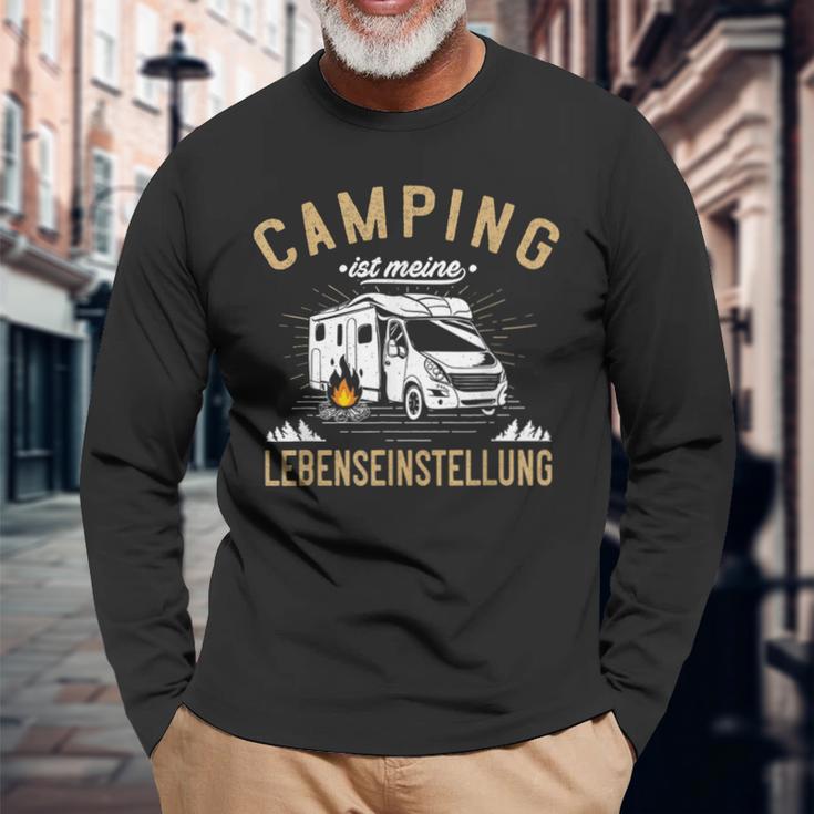 Camping Life Attitude Camper Van & Camper Langarmshirts Geschenke für alte Männer