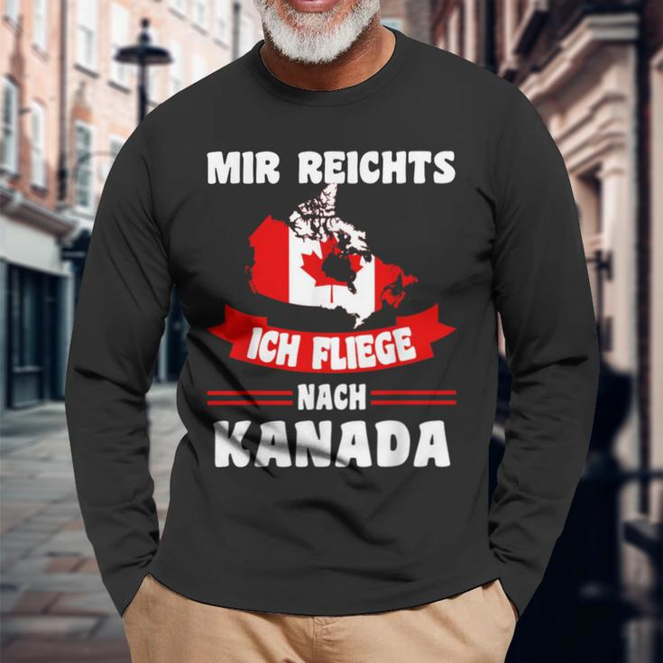 Canada Flag Mir Reichts Ich Fliege Nach Canada Langarmshirts Geschenke für alte Männer