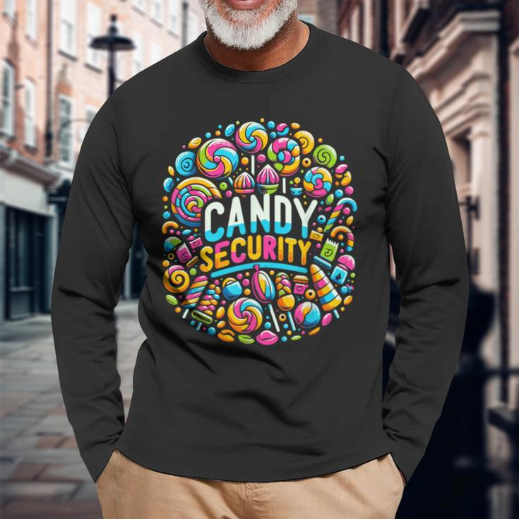 Candy Security Candy Land Costume Candyland Party Long Sleeve T-Shirt Gifts for Old Men