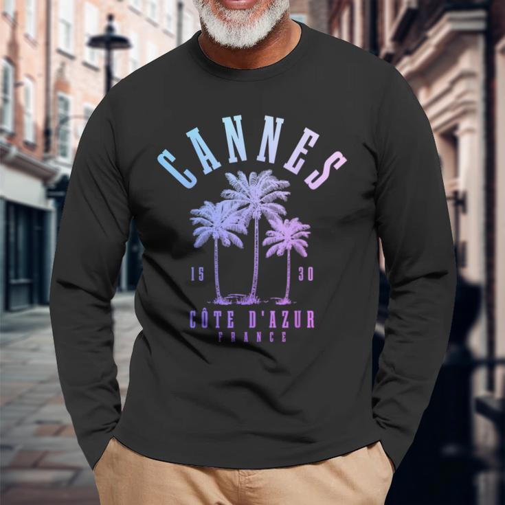 Cannes Côte D'azur France Frenchintage Langarmshirts Geschenke für alte Männer