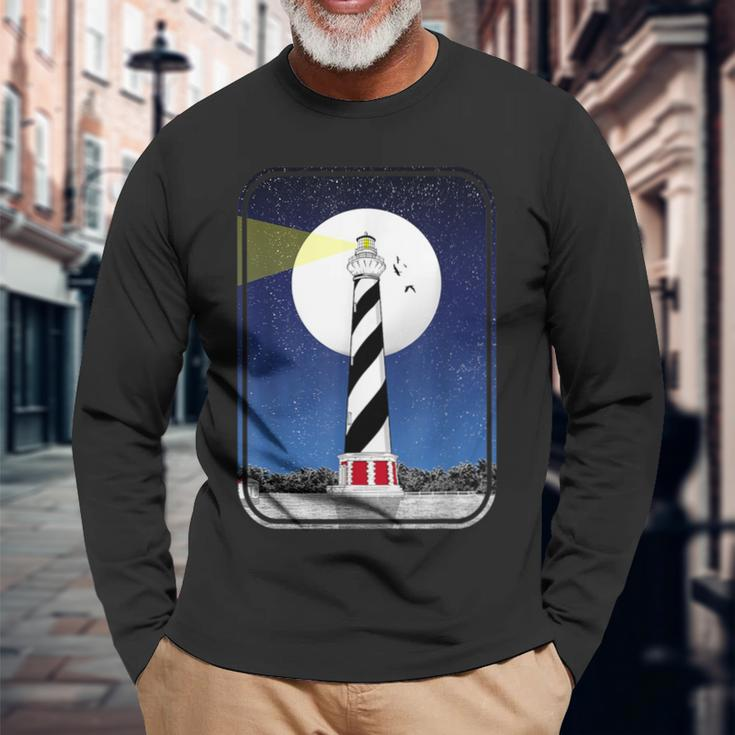 Cape Hatteras Light Lighthouse Long Sleeve T-Shirt Gifts for Old Men