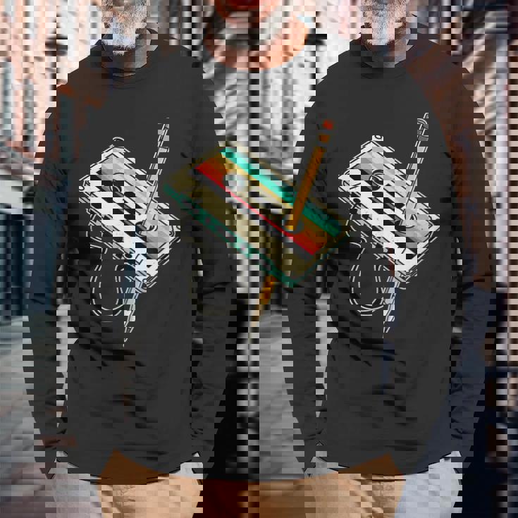 Cassette Fiesta Des Los 80 90 Retro Disfraz Camiseta de manga larga Regalos para ancianos