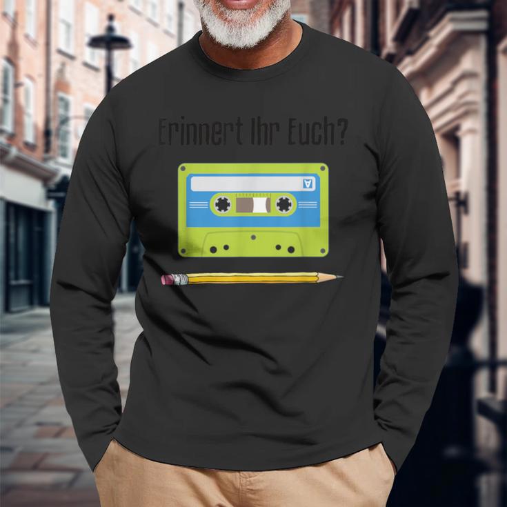 Cassette Pencil Langarmshirts Geschenke für alte Männer