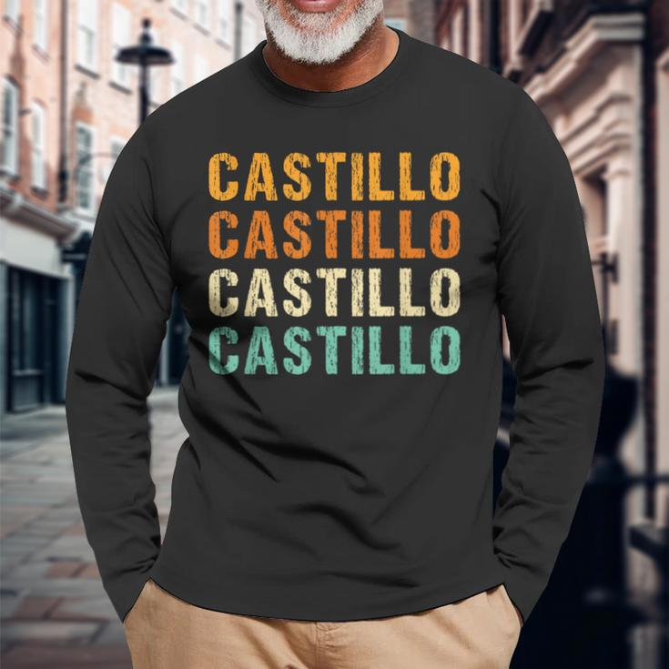 Castillo Last Name Family Reunion Surname Personalized Long Sleeve T-Shirt Gifts for Old Men
