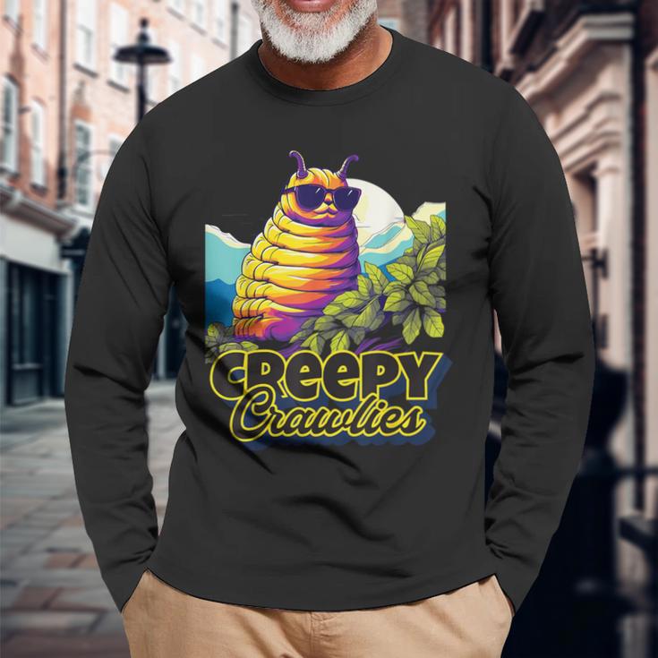 Caterpillar Creepy Crawlies Insect Hungry Animal Long Sleeve T-Shirt Gifts for Old Men